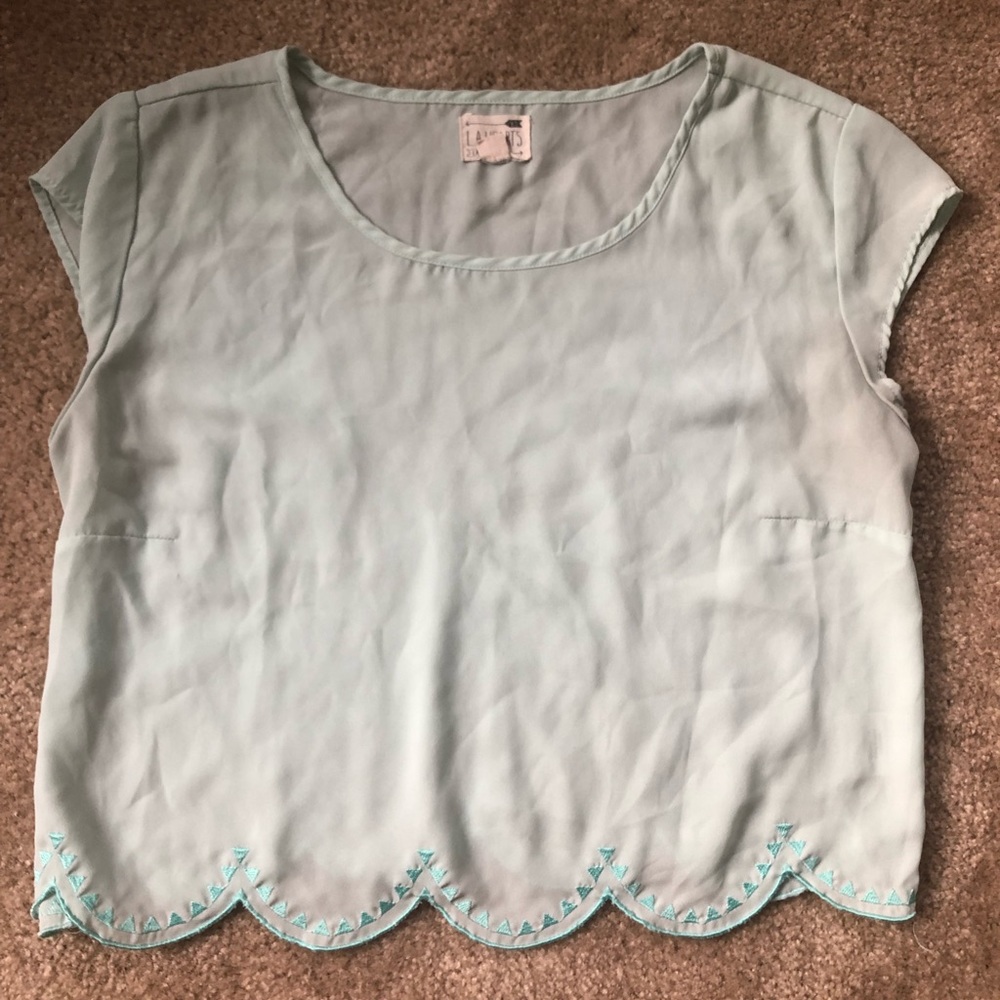 LA Hearts baby blue blouse